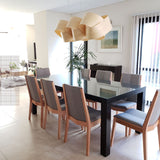 Natural Blume Drei Linear Pendant by Traum in Dining Room