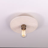 Bog Oak Ceiling Light - Antique Brass