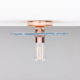 Bog Oak Ceiling Light - Polished Copper