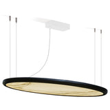 Bogota Pendant Light Large White Calcatta Marble Printed Fabric By Contradi - Side View