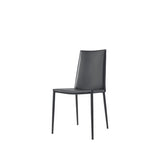 BOHEME DINING CHAIR BY CONNUBIA, COLORS: BLACK, METAL, REGENERATED LEATHER, SET OF 2, | CASA DI LUCE LIGHTING