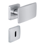 Bold Door Knob in Satin Chrome angled view by Colombo Design