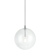Bolha Pendant Light Medium Chrome By Matteo - Front View