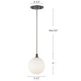 Bolla Pendant by Kuzco Lighting Dimensions