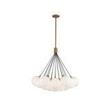Bolla Suspension By Kuzco, 19 Lights, Finish: Brushed Gold / Opal Glass, , | Casa Di Luce Lighting