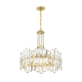 Bolton Rock Crystal Chandelier 24.75" Aged Brass