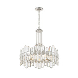 Bolton Rock Crystal Chandelier 24.75" Polished Nickel