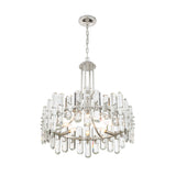 Bolton Rock Crystal Chandelier 24.75" Polished Nickel