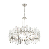 Bolton Rock Crystal Chandelier 31" Polished Nickel