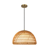 Bondi Pendant Light Brushed Gold Opal Matte Glass Small By Alora
