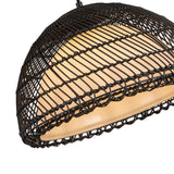 Bondi Pendant Light Matte Black Opal Matte Glass Small By Alora Detailed View