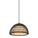 Bondi Pendant Light Matte Black Opal Matte Glass Small By Alora Front View