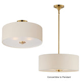 Bongo Pendant / Semi-Flush Mount Natural Aged Brass by Maxim Lighting