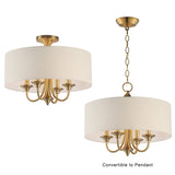 Bongo Pendant / Semi-Flush Mount Natural Aged Brass by Maxim Lighting