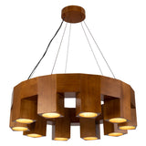 Bosco Chandelier — 35 Inch, Natural Oak