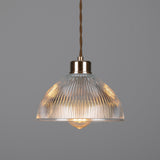 Boston Industrial Holophane Pendant - Antique Brass