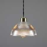 Boston Industrial Holophane Pendant - Polished Brass