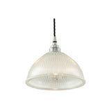 Boston Industrial Holophane Pendant - Polished Chrome