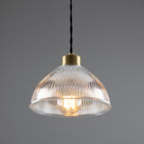 Boston Industrial Holophane Pendant - Satin Brass