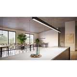 Boulevard Linear Pendant by Dals over a workspace