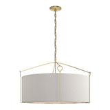 Bow Pendant Large in Modern Brass, Flax Shade by Hubbardton Forge