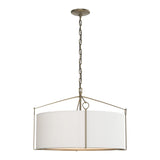 Bow Pendant Small in Soft Gold, Natural Anna Shade by Hubbardton Forge