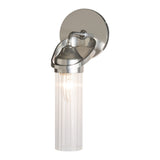 Bow Wall Sconce 1 Light, shown in Sterling, by Hubbardton Forge