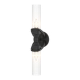 Bow Wall Sconce 2 Light in Black by Hubbardton Forge