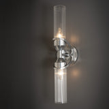 Bow Wall Sconce 2 Light detail in Sterling, by Hubbardton Forge