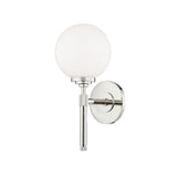 Bowery Bath and Vanity Light by Hudson Valley - 1-Light, Polished Nickel