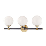 Bowery Bath and Vanity Light by Hudson Valley - 3-Light, Aged Brass/Old Bronze
