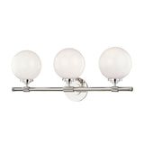 Bowery Bath and Vanity Light by Hudson Valley - 3-Light, Polished Nickel