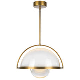 Bowery Pendant Light Vintage Brass By Kuzco With Light
