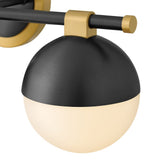 Bowie Vanity - 3 Lights Lacquered Brass / Black