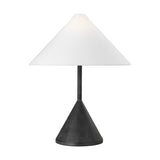 Brachion Table Lamp — 20 7/8", White Linen, Black Pearl