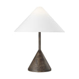 Brachion Table Lamp — 20 7/8", White Linen, Rustic Bronze
