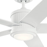 Brahm Ceiling Fan Matte White By Kichler - Detailed View