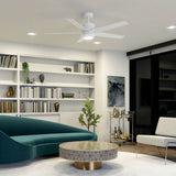 Brahm Ceiling Fan Matte White By Kichler - Lifestyle View1
