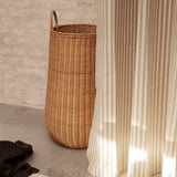 Braided Laundry Basket Tall By Ferm Living - Lifestyle View2