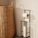 Braided Laundry Basket Tall By Ferm Living - Lifestyle View4