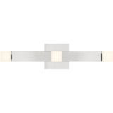 Brander Vanity Light — 20 7/8", Frosted, Chrome