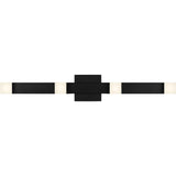 Brander Vanity Light — 30 3/8", Frosted, Midnight Black