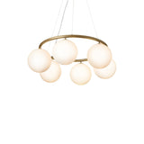 Brass/Opal 6 Lights Miira Circular Chandelier by Nuura