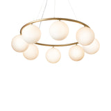 Brass/Opal 8 Lights Miira Circular Chandelier by Nuura