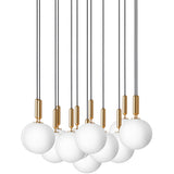 Brass/Opal Large Miira 13 Multi-Light Suspension by Nuura
