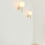 Brass/Opal Miira Wall Sconce by Nuura