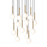 Brass/Opal Small Miira 13 Multi-Light Suspension by Nuura