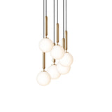 Brass/Opal Small Miira 6 Multi-Light Suspension by Nuura