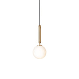 Brass/Opal Small Miira Pendant Light by Nuura