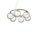 Brass/Optic Clear 6 Lights Miira Circular Chandelier by Nuura